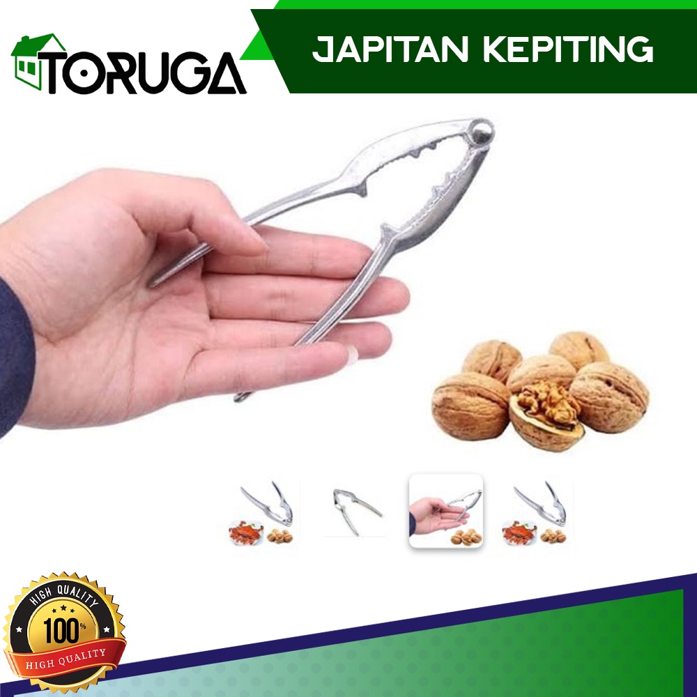 Jepitan Pemecah Cangkang Kepiting Stainless Capitan Kepiting Walnut Clip Penjepit Pencapit Crab