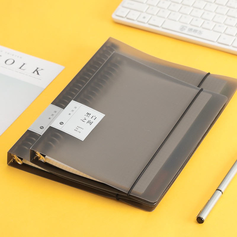 

Binder Note Black Cover Transparant A5 ~ A4 - 60 lembar
