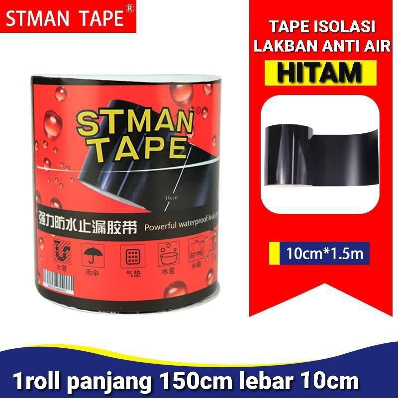 STMAN TAPE LAKBAN ISOLASI ANTI AIR SUPER KUAT RUBBERIZED WATERPROOF SERBAGUNA