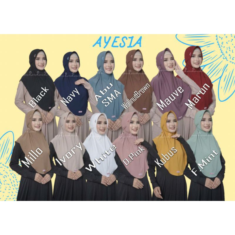 Ayesia hijab jilbab by LinaLivia ORI bisa COD