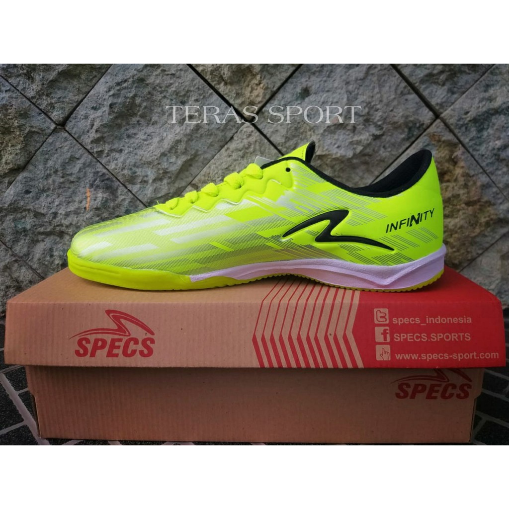 Paket Sepatu futsal specs invinity super simic-hijau