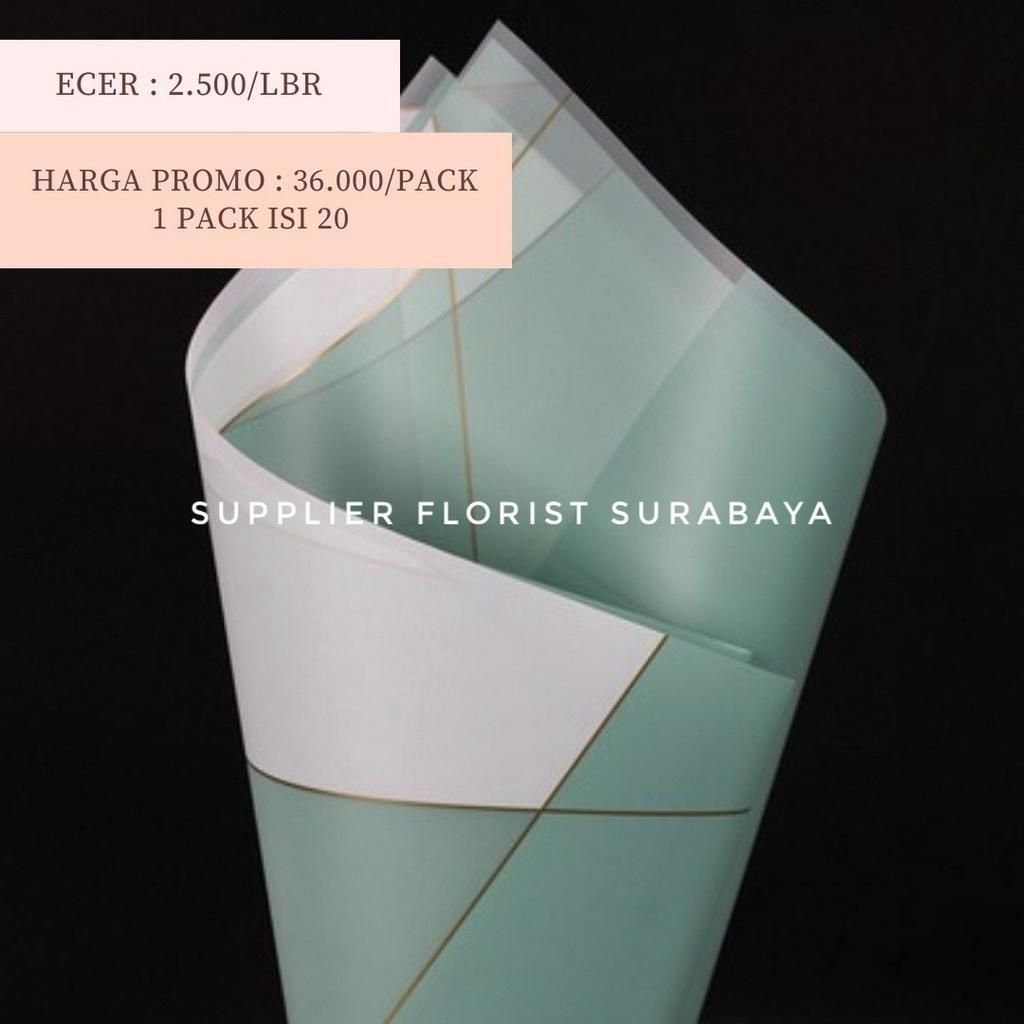 [1 PACK 20 LEMBAR] KERTAS BUNGA CELLOPHANE ABSTRAK GARIS GOLD LINE LIST KERTAS WRAP WARNA SEMBUR KERTAS KOREA STYLE BUKET BUNGA KOREAN DIY FLORIST FLOWER WRAPPING PAPER