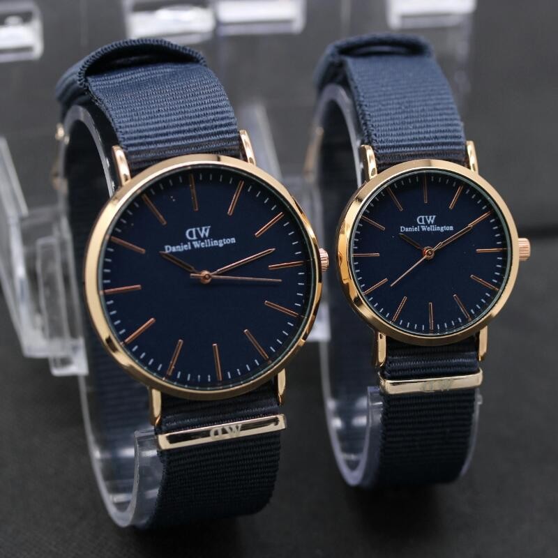 BAJ JAM TANGAN PASANGAN COUPLE CANVAS KANVAS IMPORT PREMIUM FASHION PRIA WANITA MURAH DD024