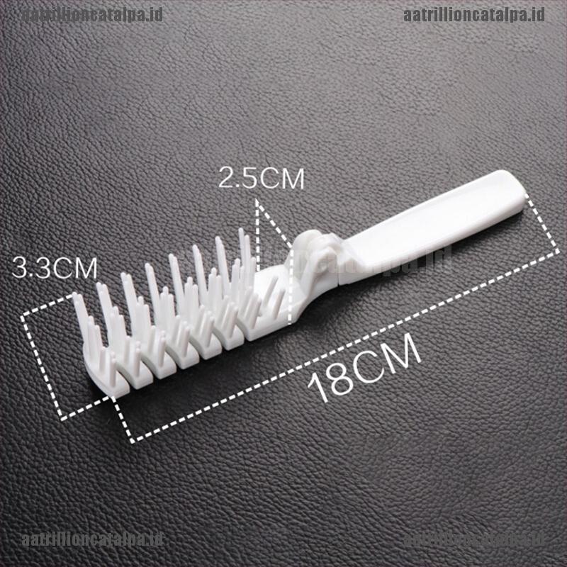 (on) Sisir Rambut Lipat mini Bahan Plastik Ukuran Saku Untuk Bepergian