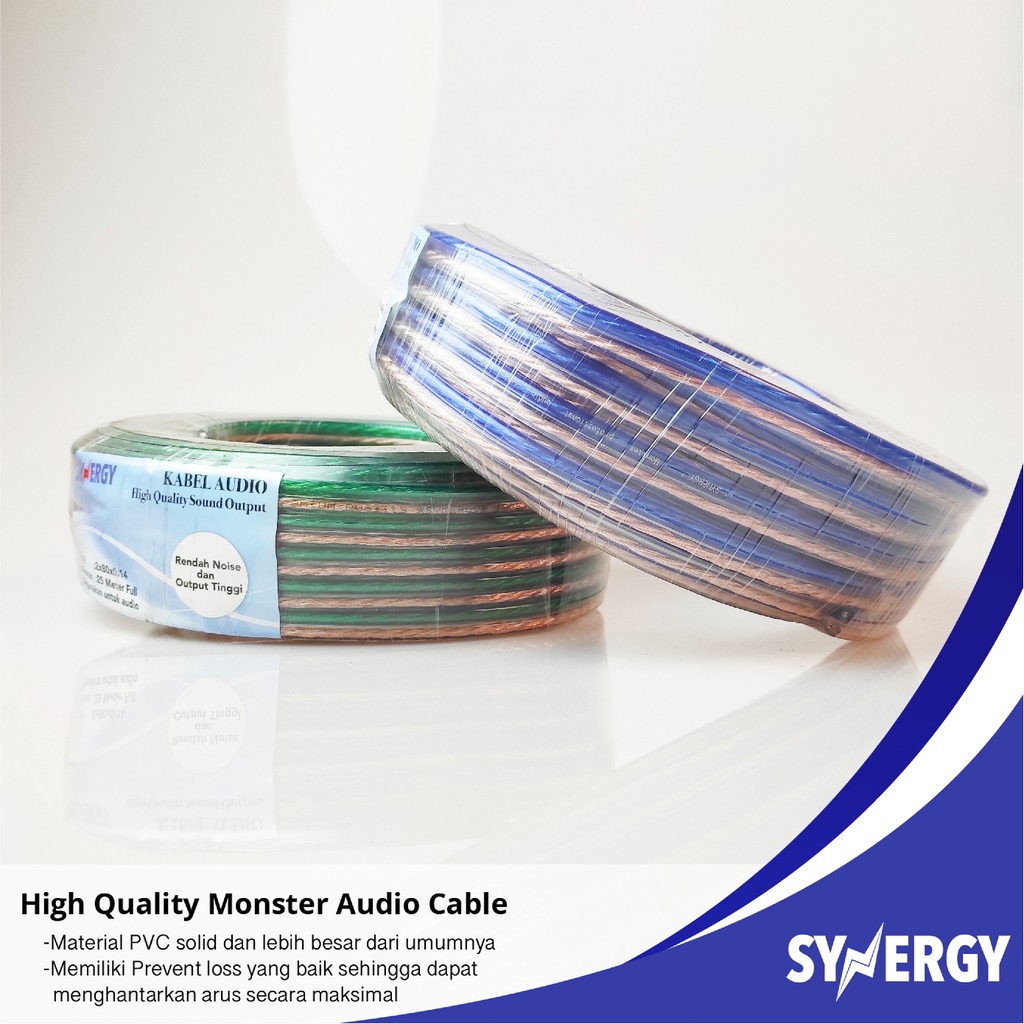 KABEL AUDIO / TRANSPARAN / MONSTER LISTRIK SERABUT SYNERGY BY SHIGEN