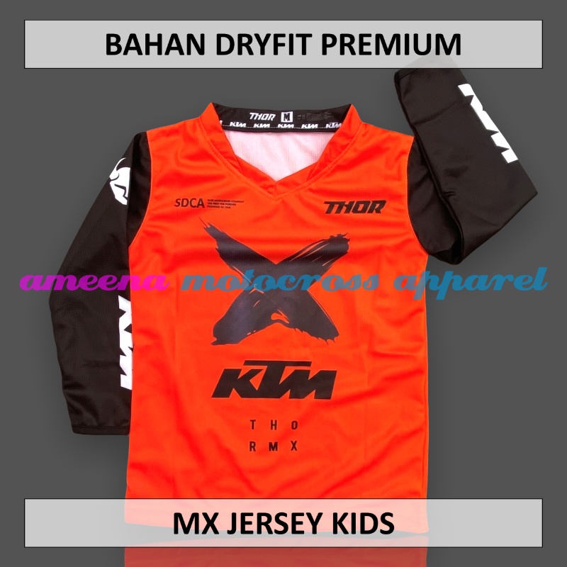 Jersey Cross Anak - Jersey Trail Anak - Jersey Premium Dryfit - Jersey Motocross - Jersey Trabas Anak - Jersey Adventure - KT005