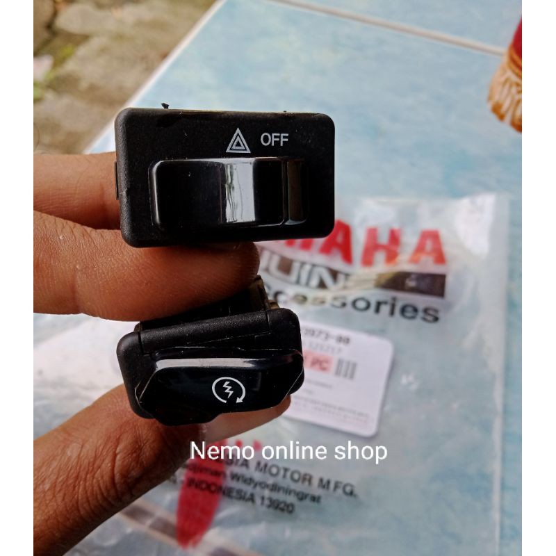 tombol starter+ Tombol hazard Yamaha freego switch holder starter original minda