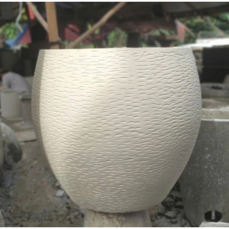 pot gentong batu cacah besar