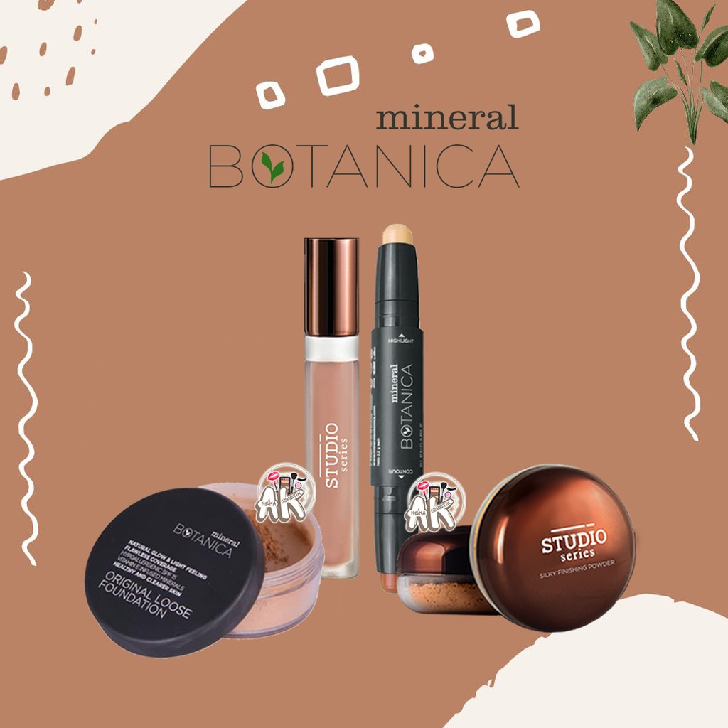 Mineral Botanica Finishing Powder, Loose Powder, Concealer, Highlight&amp;Countur