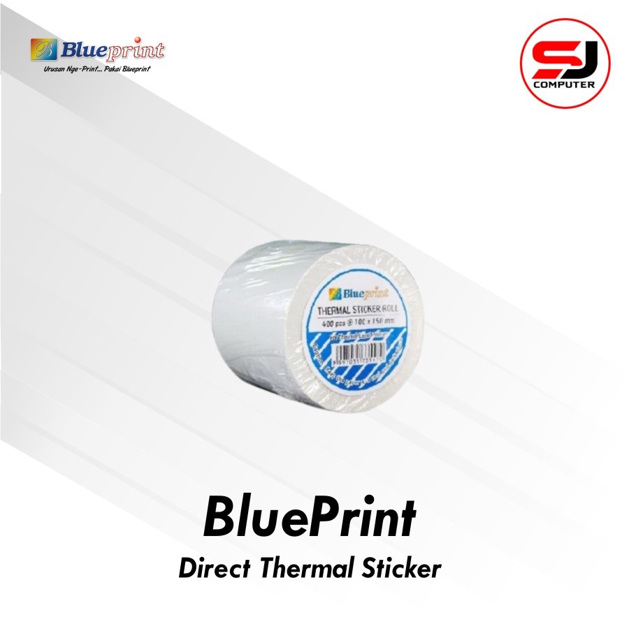 Direct Thermal Sticker Label Online Shop BLUEPRINT 78x100mm isi 300Pcs