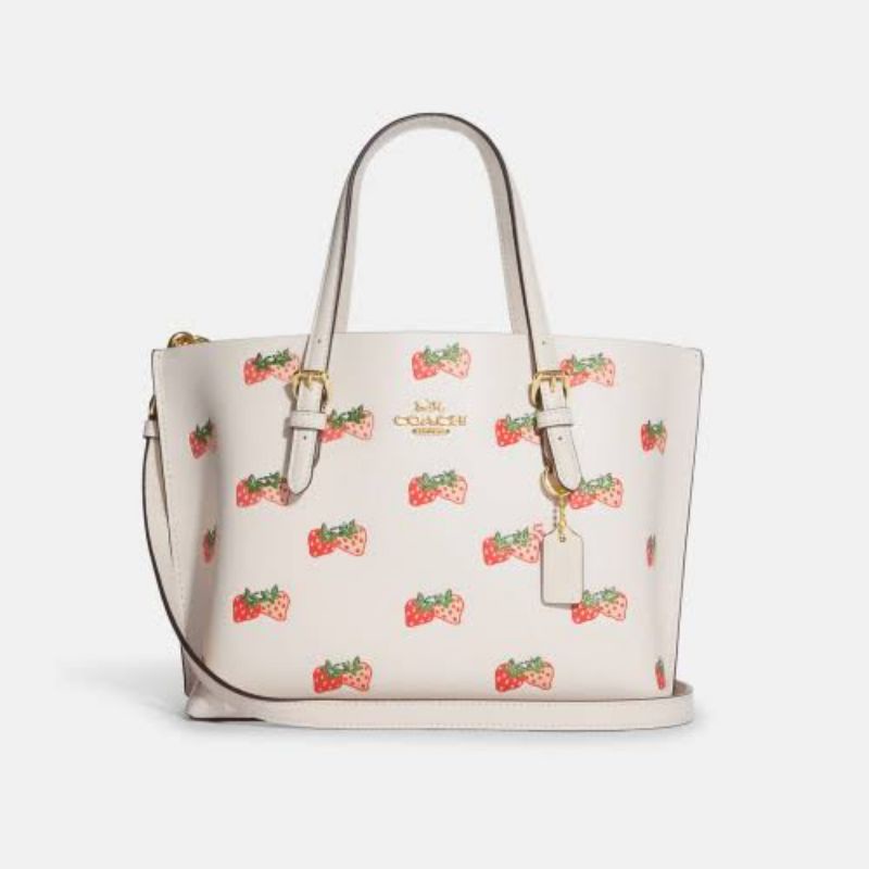 coach mollie tote 25  strawberry