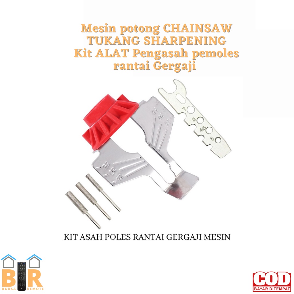 Mesin potong CHAINSAW TUKANG SHARPENING Kit ALAT Pengasah pemoles rantai Gergaji