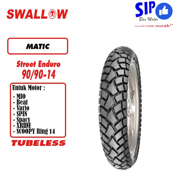 Ban Swallow Street Enduro SB-117 90/90 ring 14 Tubeless