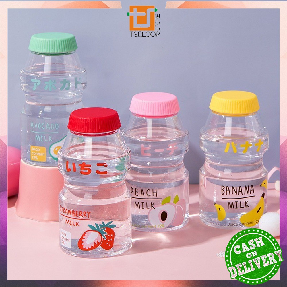 OFM-C306 Botol Air Minum Anak Unik Botol Fruity Botol Minum 480ml / Botol Minum Fruity Fruit ALA KOREA-TRANSPARAN