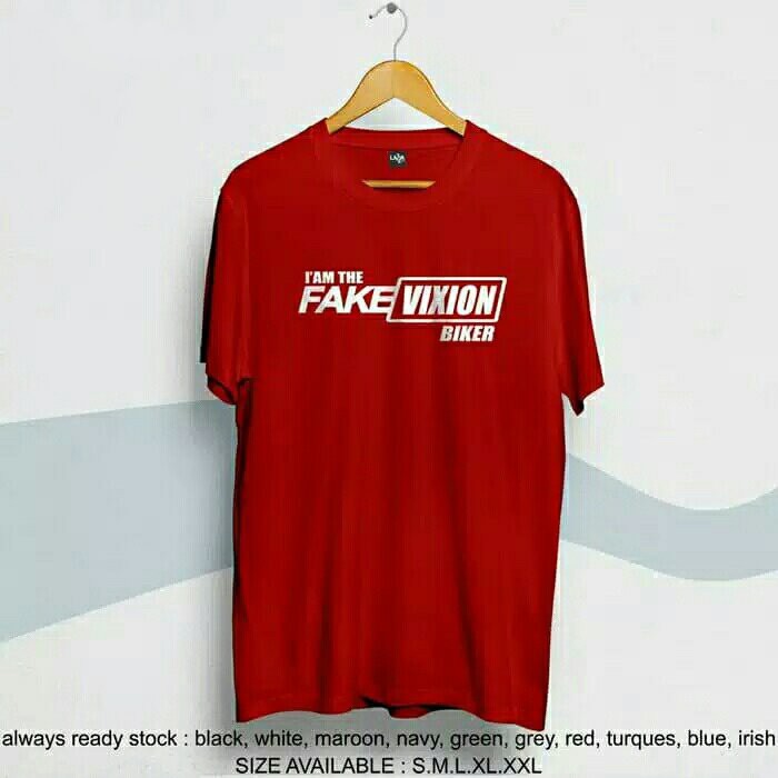 kaos distro motor fake vixion biker / kaos baju motor vixion bikers