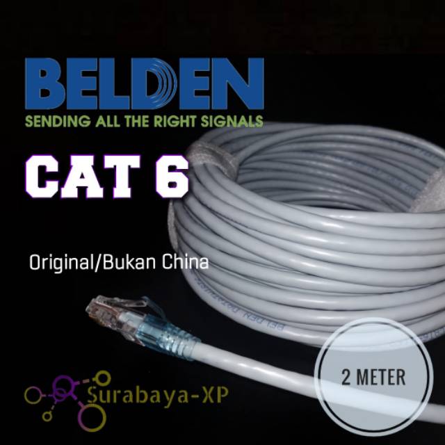 Kabel LAN UTP 2 Meter Belden CAT6 2 M 2M 2Meter CAT 6 Original RJ45 CAT6 Telebit