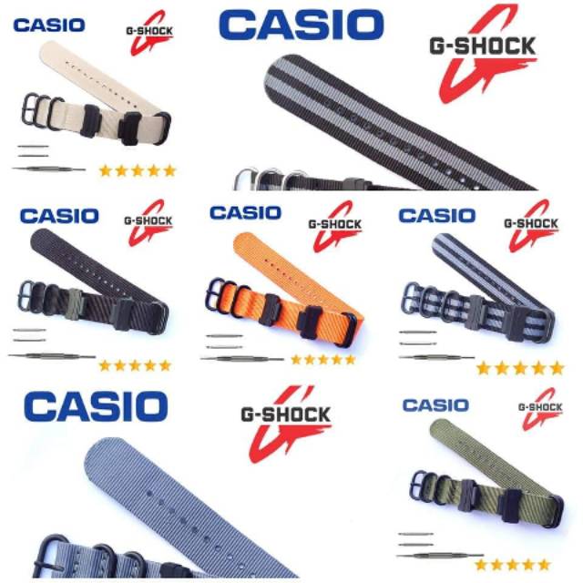 Pilihan Warna Strap Canvas Nylon Casio G-Shock