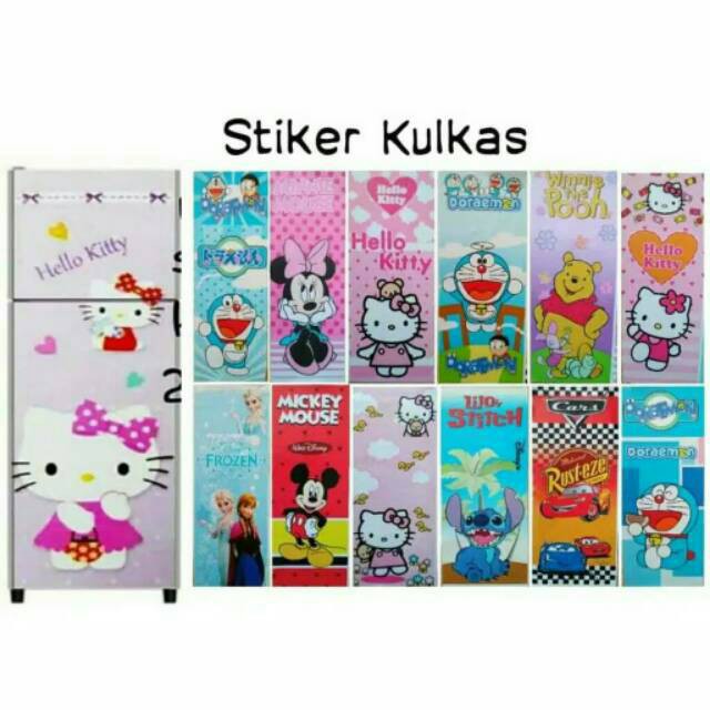 Sticker kulkas karakter / stiker kulkas / sticker kulkas motif bunga