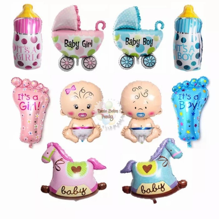 Balon Foil Set Baby Boy Mini / Balon Foil Set Baby Girl Mini