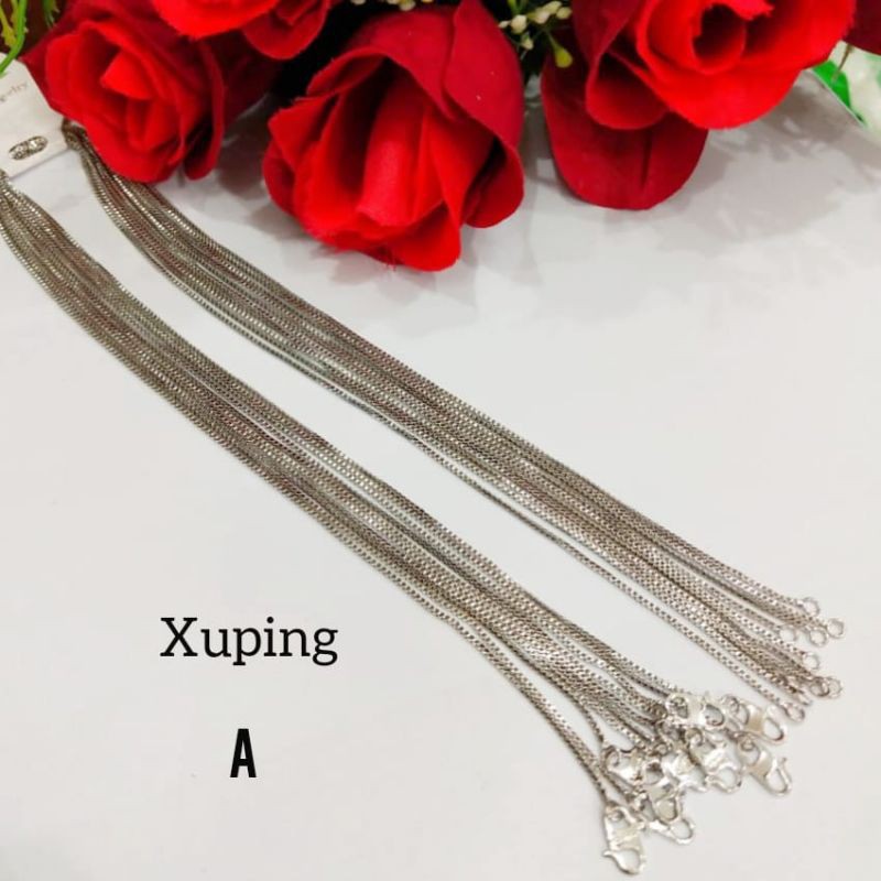 XUPING KALUNG POLOS PRIA WANITA WARNA GOLD DAN SILVER BAHAN LAPIS EMAS RO-27