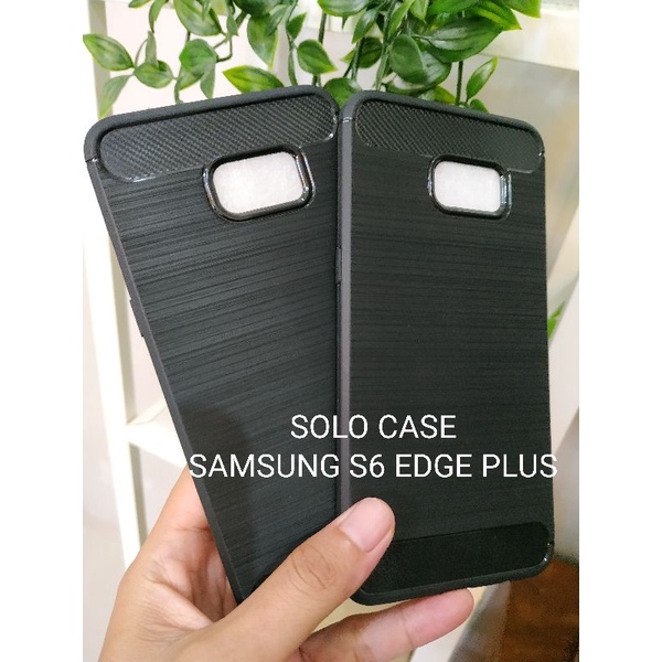 Soft Case Silikon Rugged Carbon Samsung S6 Edge Plus