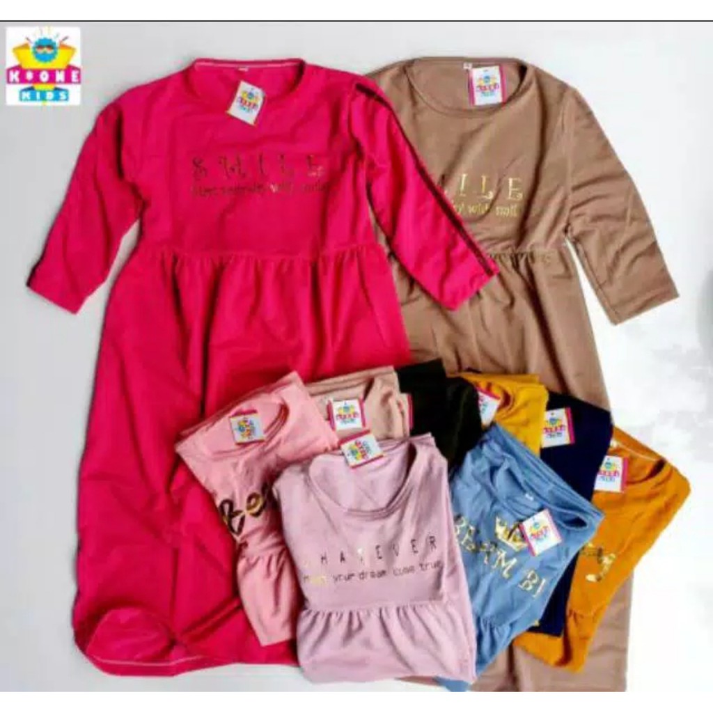 GAMIS ANAK BABYTERRY FOIL SIZE 2-8TH RANDOM/ OSHBOSS-7