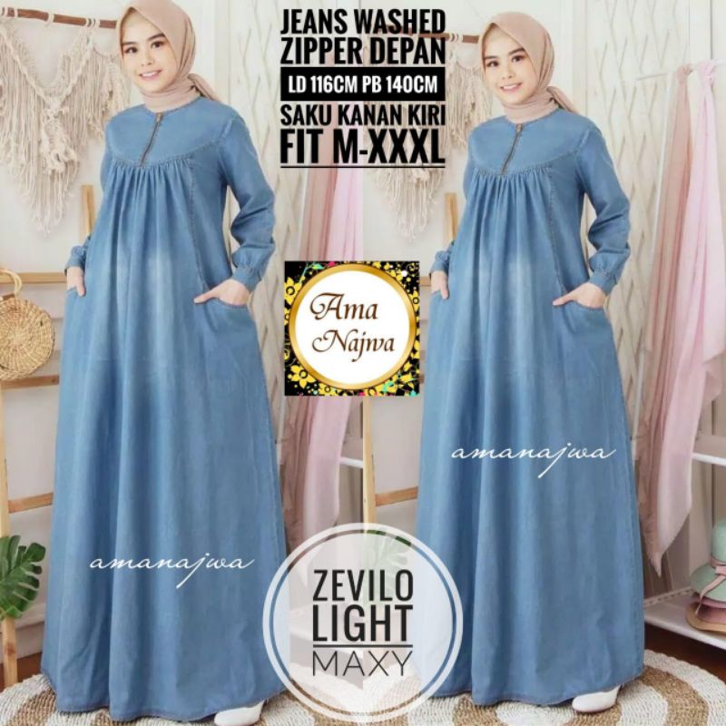 Zelvilo Suju #2 Terbaru gamis wanita Gamis Dewasa Gamis jeans wash Gamis umbrella Gamis  Super jumbo