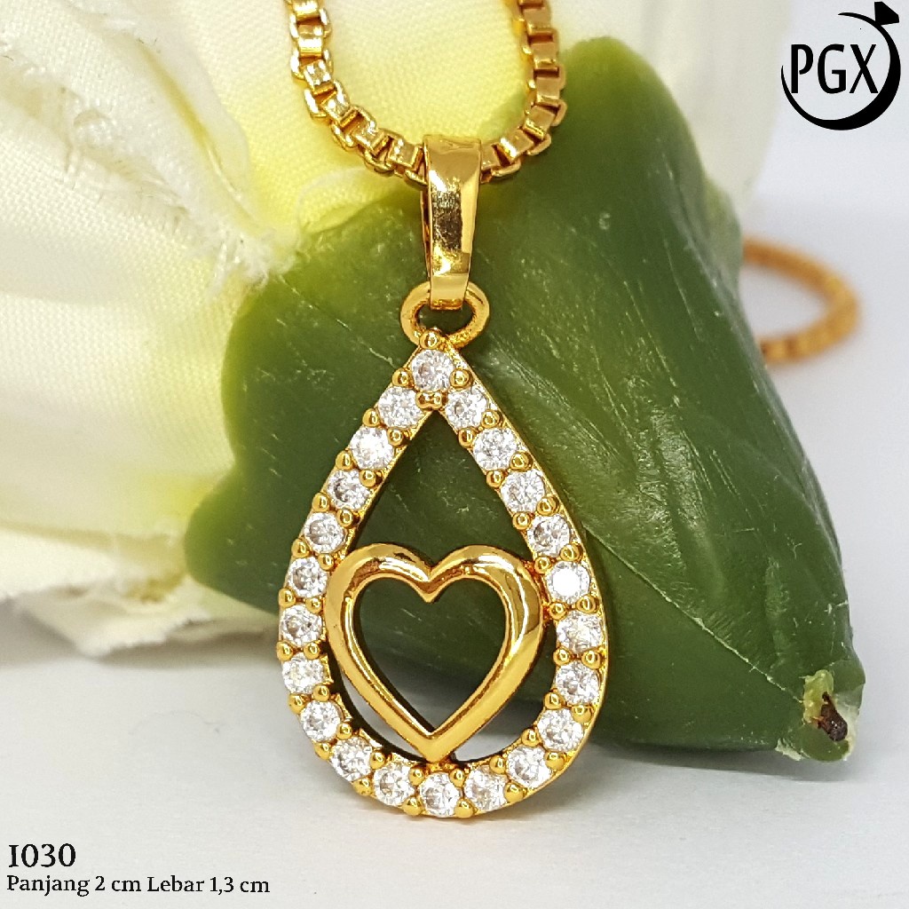 PGX Liontin Kalung Xuping Wanita Aksesoris Fashion Perhiasan Lapis Emas  - I030