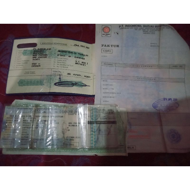 dokumen surat Suzuki Satria lumba