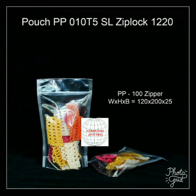 Kemasan Pouch PP Bening Ziplock 12x20