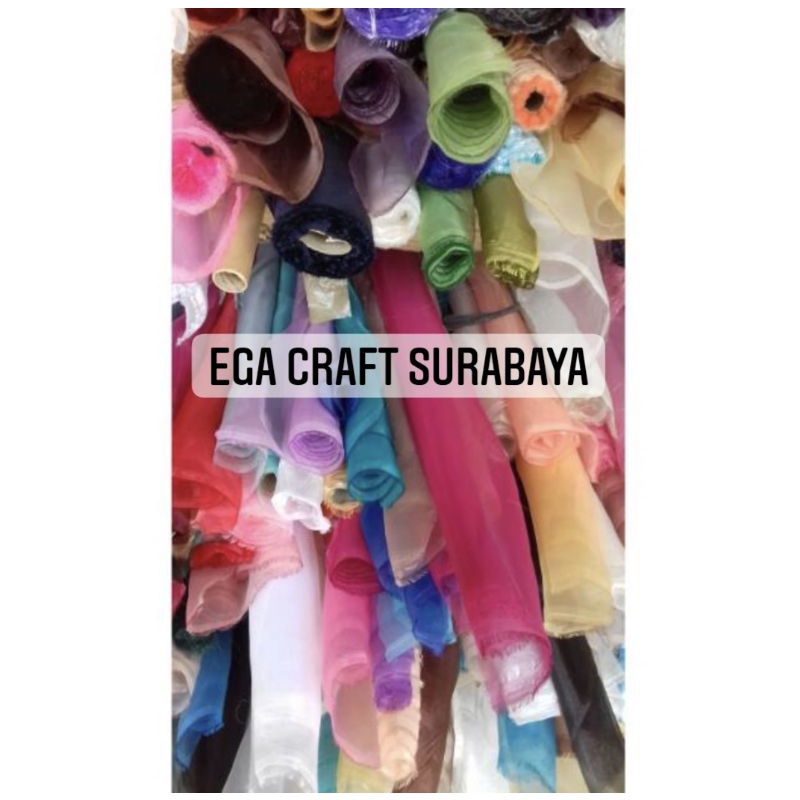 Kain Organdi / Kain Kaca per Meter 1.5M x 100M