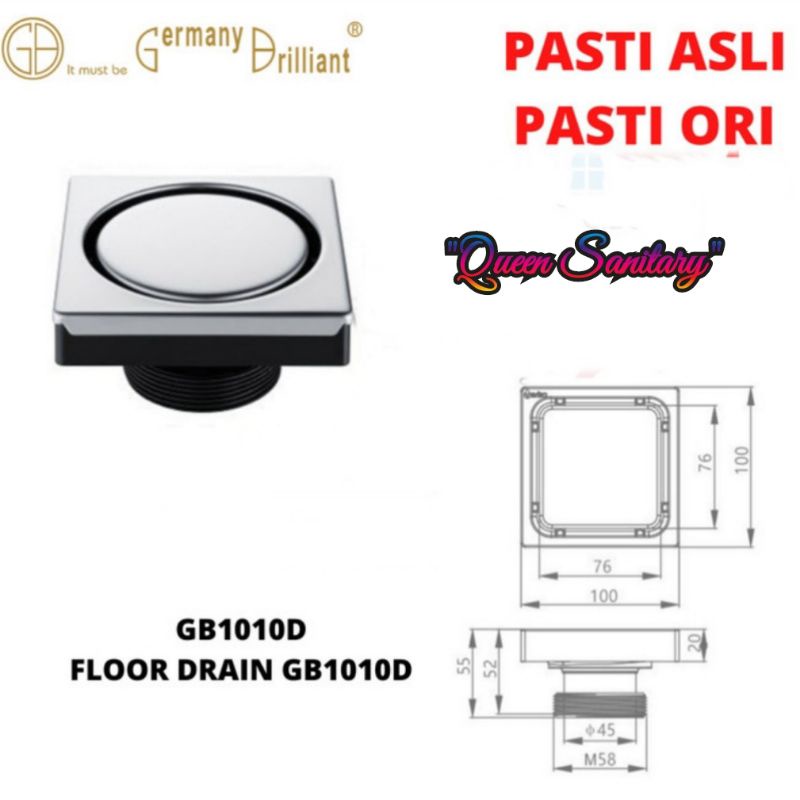 Floor Drain /Saringan Got ORIGINAL GERMANY BRILLIANT GB1010D