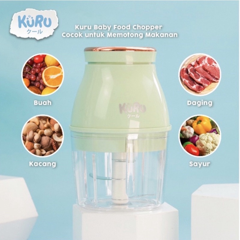 Kuru Electric Food Chopper | Blender Makanan Bayi MPASI Elektrik