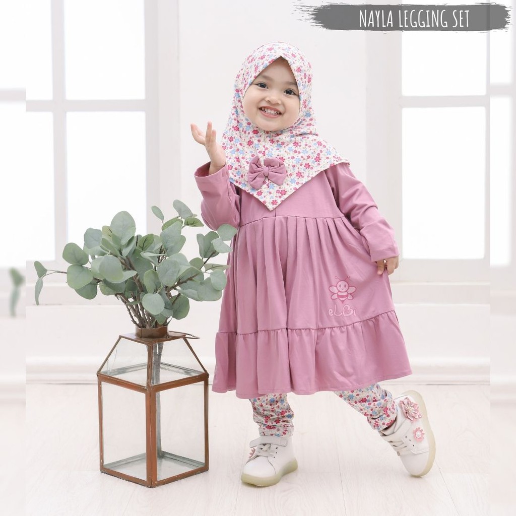 Baju Muslim Anak Perempuan - Setelan Baju Anak Perempuan - Baju Anak Perempuan Muslim - Nayla Set