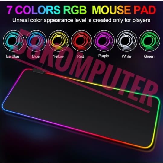 Mose Pad Led Gaming Rgb Xl Lampu Led Usb 300 X 800 X 4 Mm