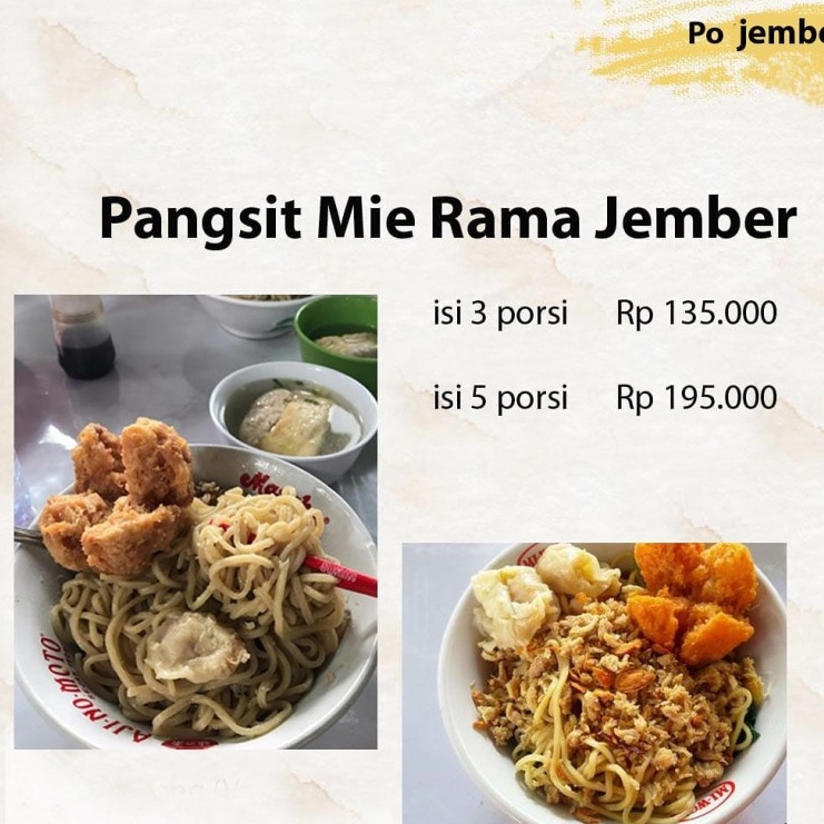 

pangsit mie rama jember