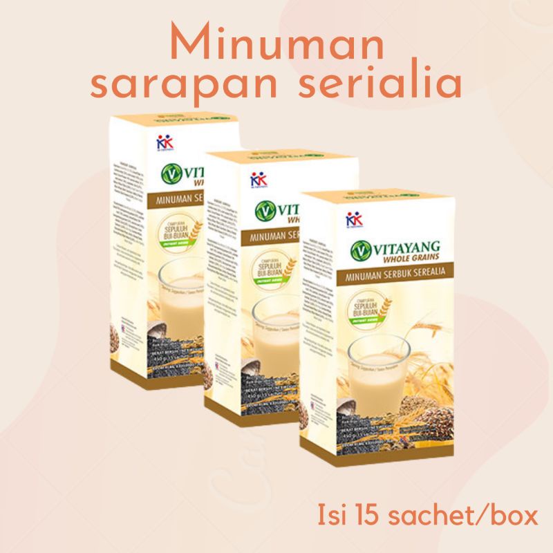

Minuman sarapan sereal Vitayang Whole Grain bergizi tinggi