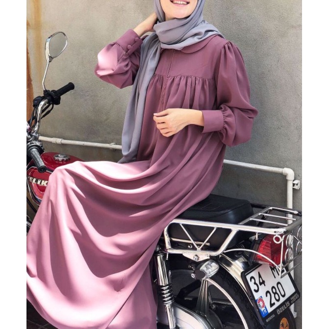 dress katun/gamis katun aline adela