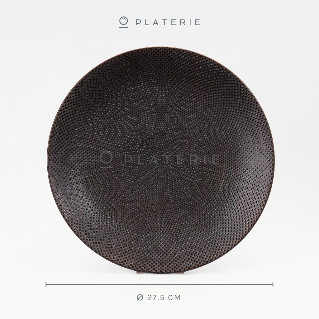 Platerie Piring Keramik Dinner Plate 10.5In Caviar Black-1