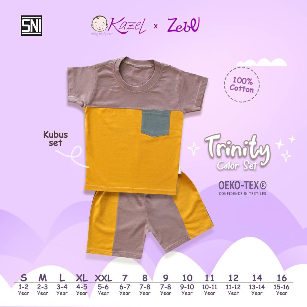 Kazel x Zebe Trinity Set BIg SIze 11-12 tahun/ Setelan anak Murah