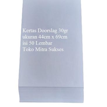 

Super Istimewa Kertas Doorslag Putih 30gr 44cm x 69cm isi 50 Lembar