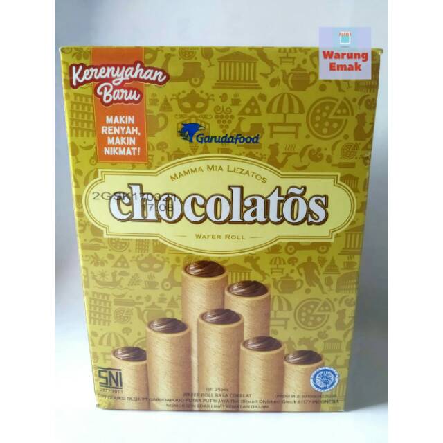 

Chocolatos isi 12 bungkus/pcs Wafer Full Coklat