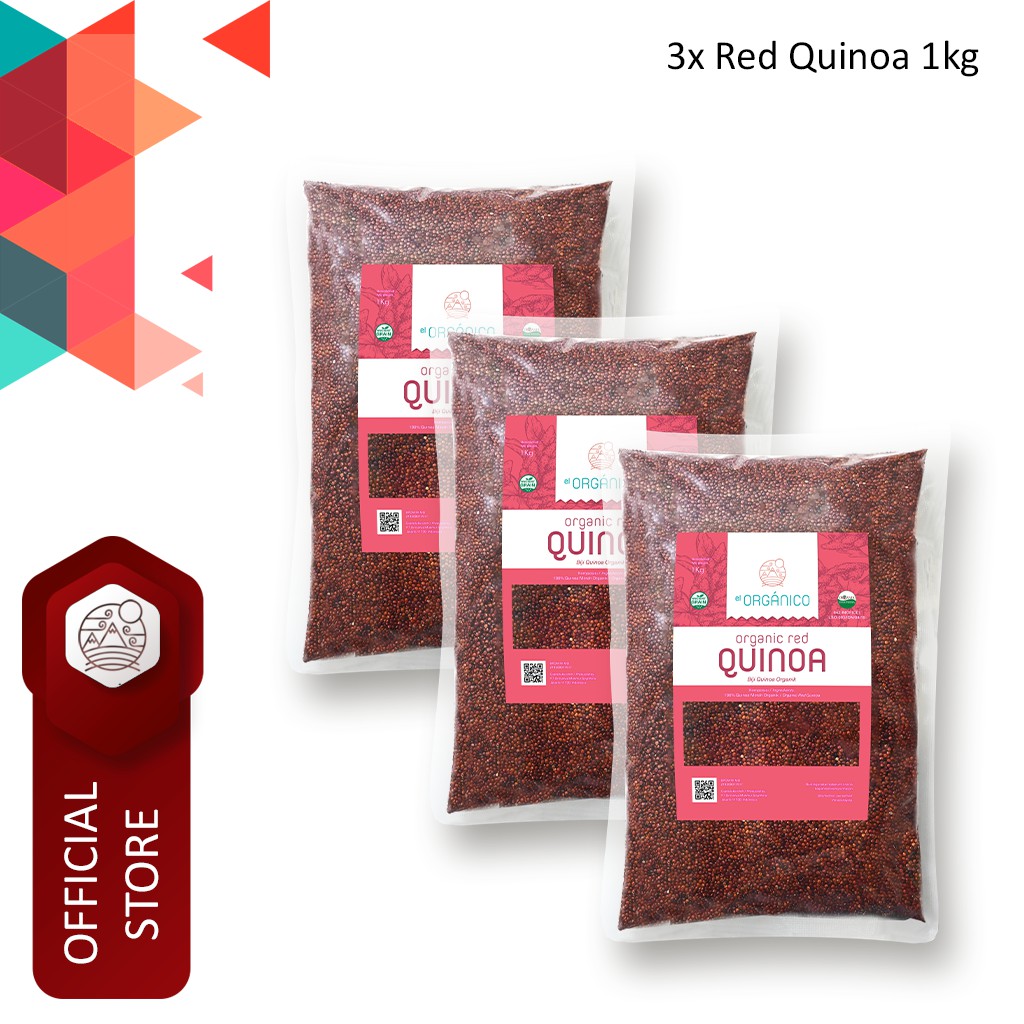 

Red Quinoa Organic El Organico 1kg (Triple Pack)