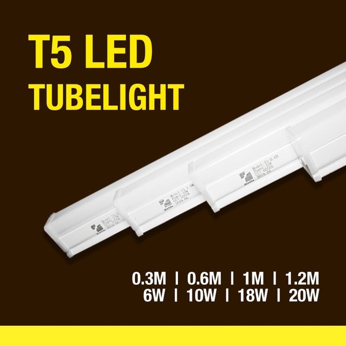 LAMPU T5 LED TUBE LIGHT TUBELIGHT 30CM 60CM 100CM 120CM 6W 10W 18W 20W