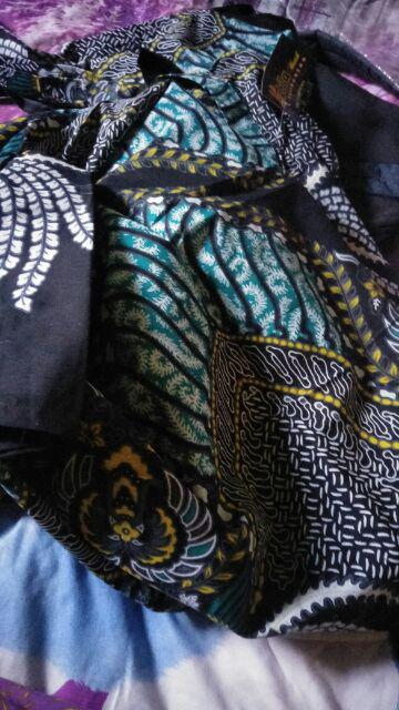 Nabila Batik Jumbo M / 10xl Kemeja Lengan Pendek Motif Kupu Abu Murah Batik Jumbo