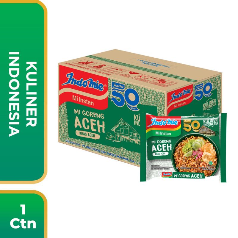 Indomie Mie Instant Goreng Aceh (1 dus 40 pcs) mie enak dan murah