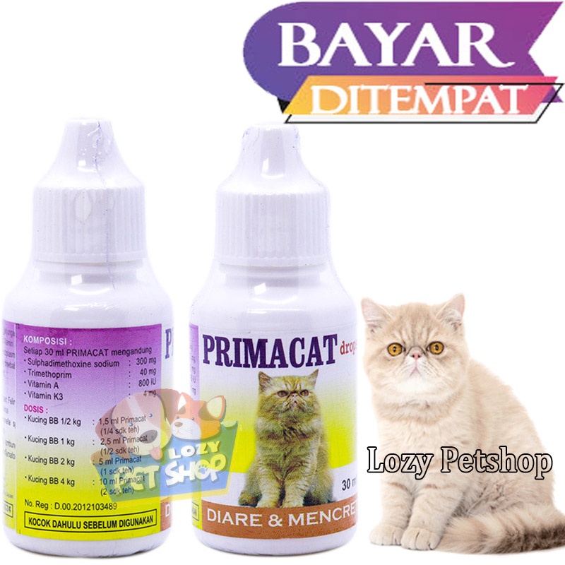 PRIMACAT OBAT MENCRET KUCING BASMI BAKTERI VIRUS DISTEMPER DIARE ANAK KUCING KITTEN PRIMA CAT