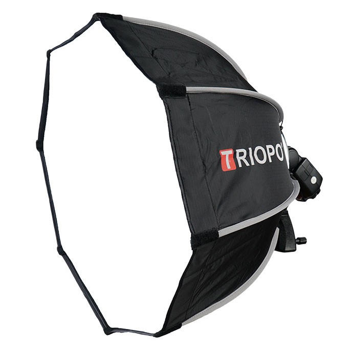 TRIOPO Payung Studio Octagonal Umbrella Softbox Reflektor Flash 65CM - KS65 - Black