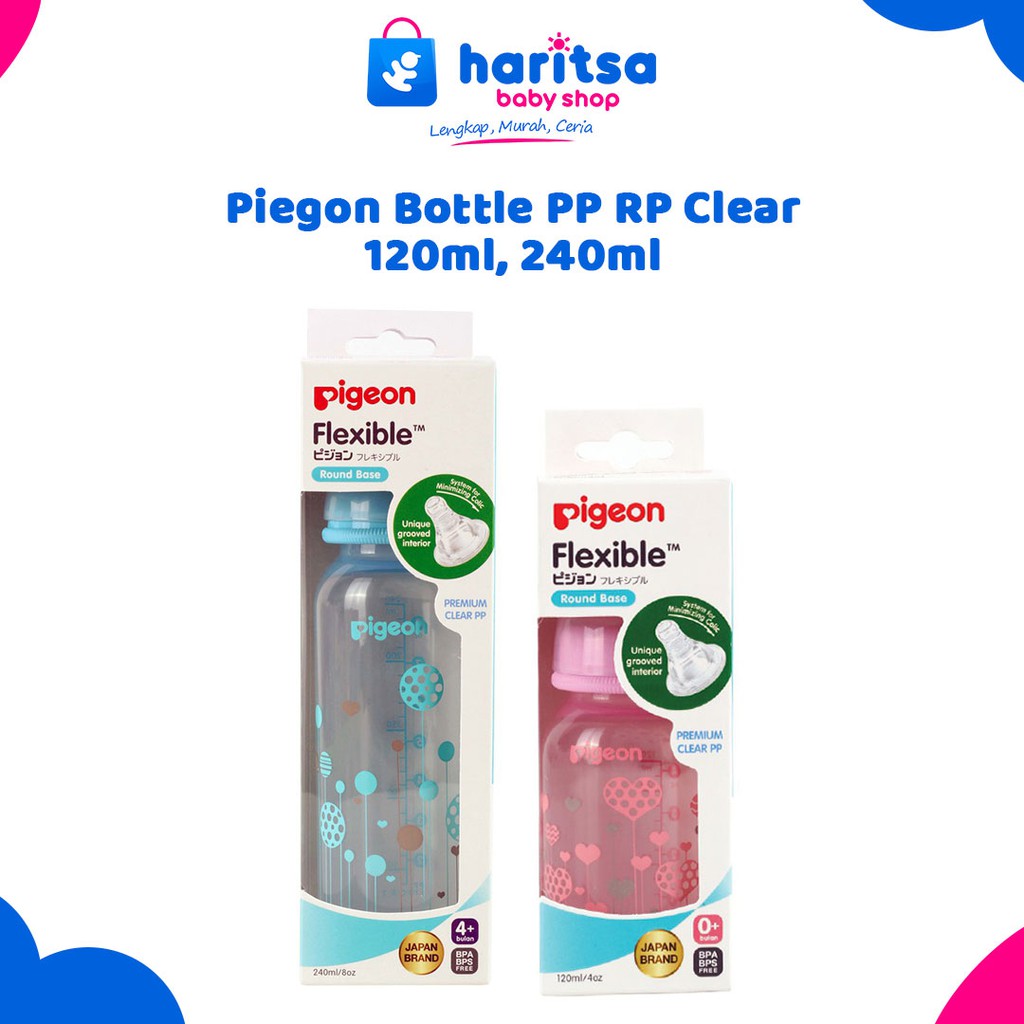 Pigeon Bottle Clear PP RP 120ml &amp; 240