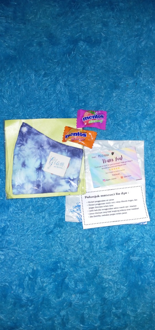 [buy 1 Get 1] Masker Tie Dye Hijab / Non Hijab 2ply Masker Earloop (bisa Pilih Warna)